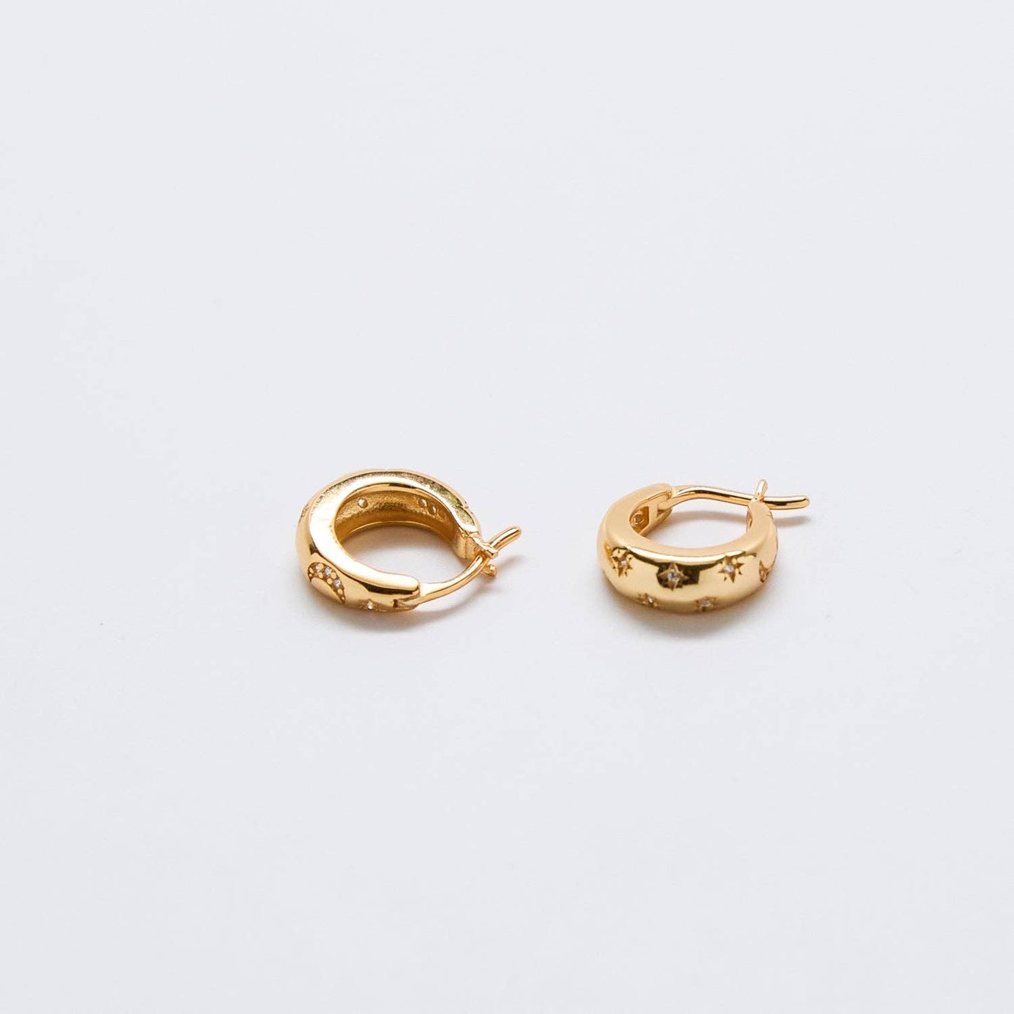 Moon & Star Gold Vermeil Hoop Earrings - Christmas 2025 Jewelry