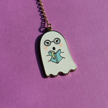 Reading Ghost Enamel Bookmark