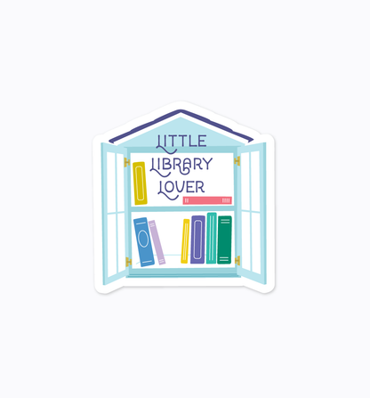 Little Library Lover vinyl waterproof sticker | book lover