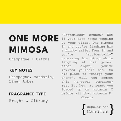One More Mimosa Champagne + Citrus 11oz Luxury Candle