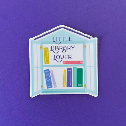 Little Library Lover vinyl waterproof sticker | book lover