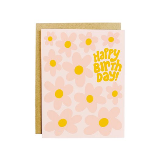Funky Floral Birthday Card
