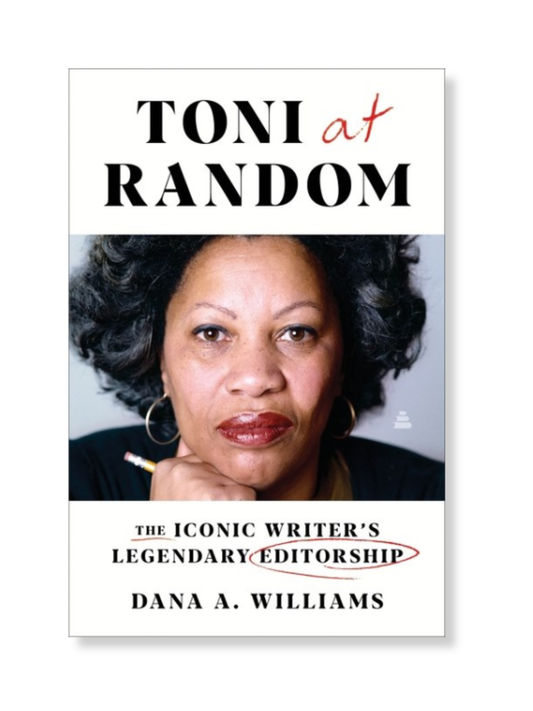 Book cover of 'Toni at Random' with a photo of a woman on a white background
