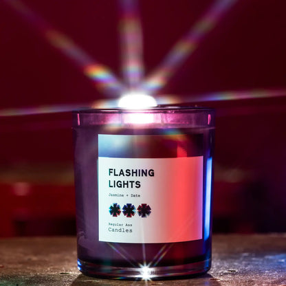 Flashing Lights Candle