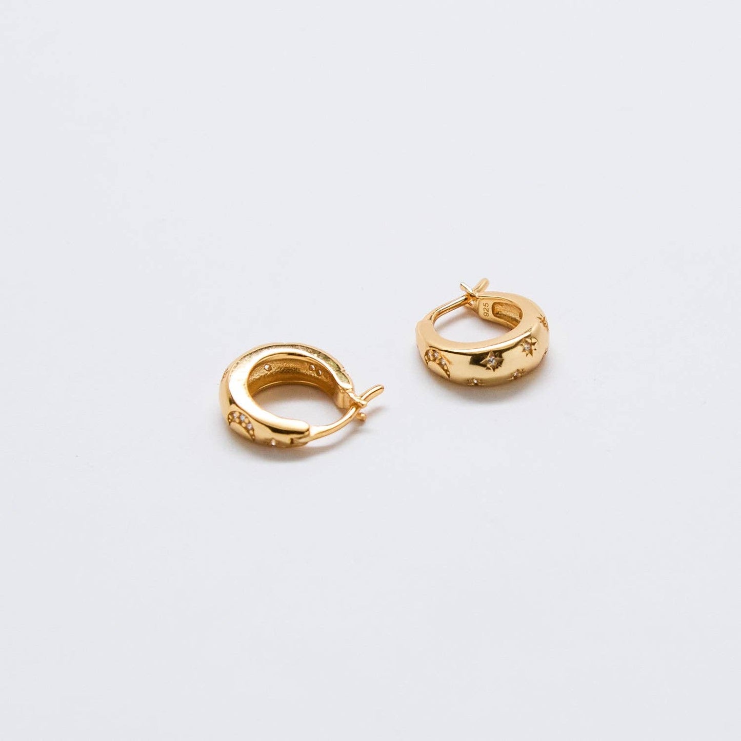 Moon & Star Gold Vermeil Hoop Earrings - Christmas 2025 Jewelry
