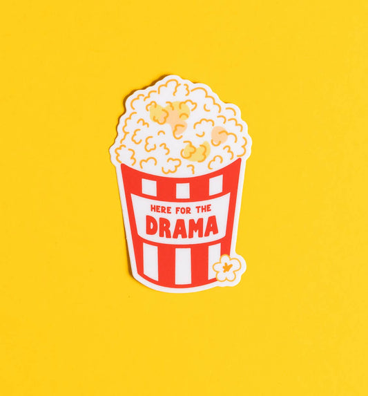 Drama Popcorn sticker | movie popcorn funny vinyl sticker