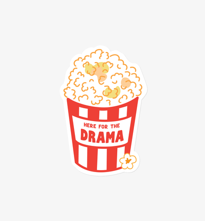 Drama Popcorn sticker | movie popcorn funny vinyl sticker