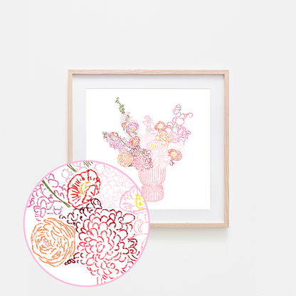 California Poppy Art Print: 5 x 5"