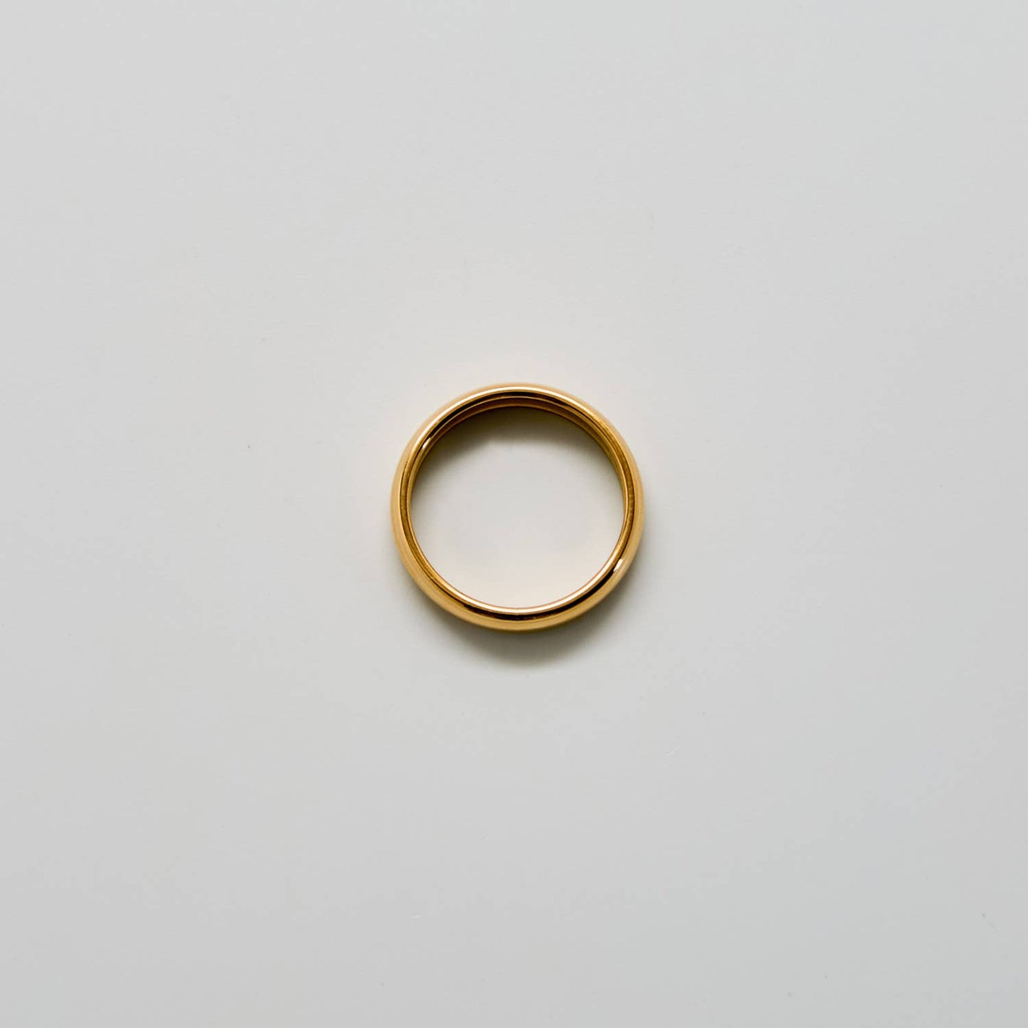 Gold Wide Barrel Stacking Ring: Size 7
