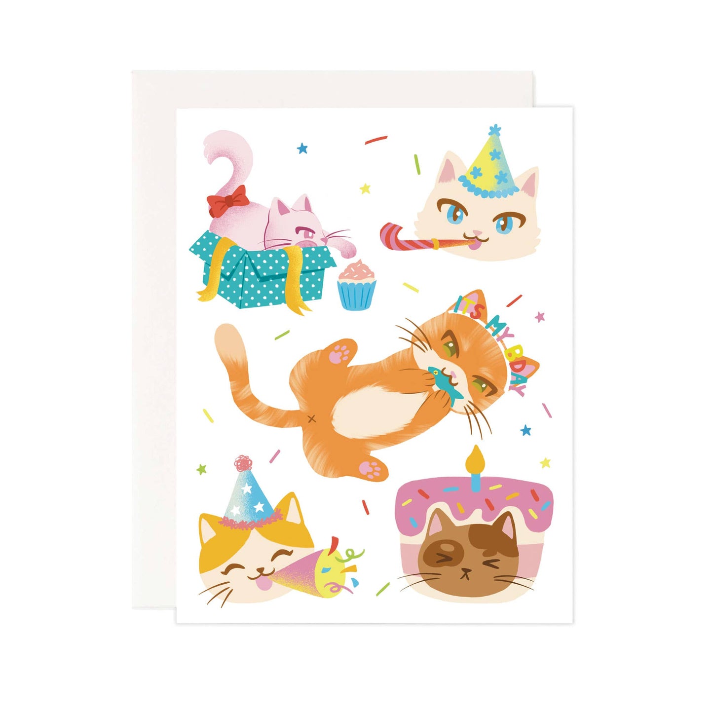 B-Day Cats Greeting Card