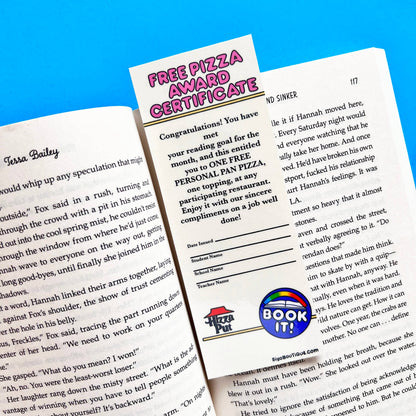 Pizza Certificate Bookmark