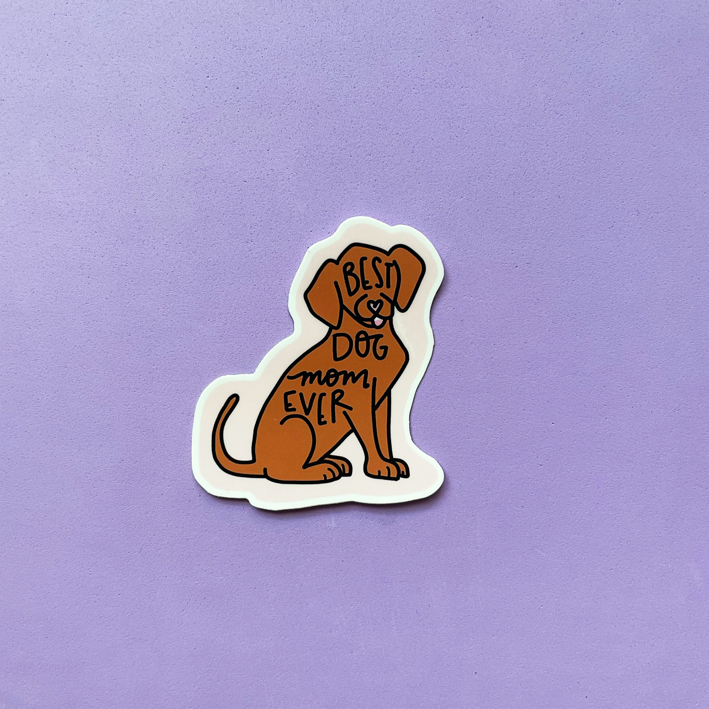 Best Dog Mom Vinyl Sticker