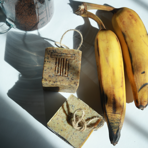 Plantain + Coffee Scrub Soap Cube