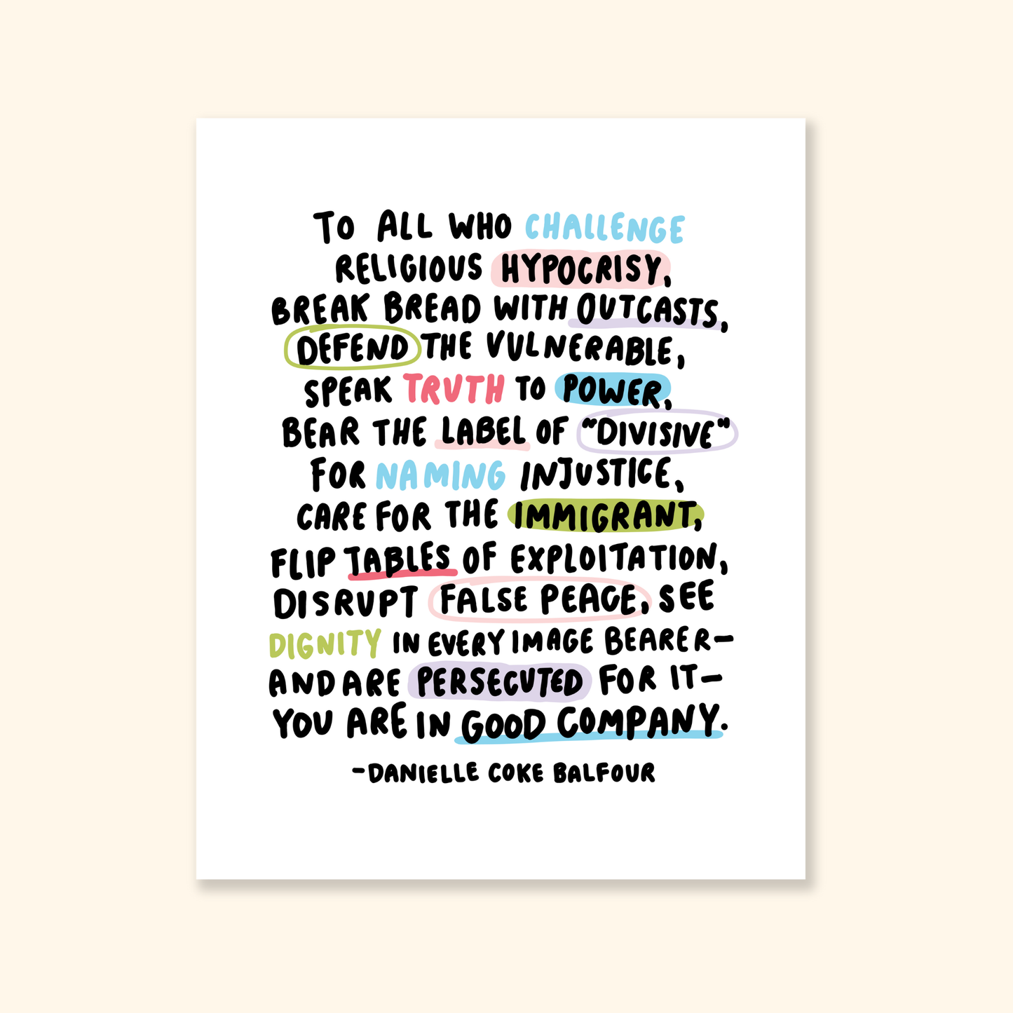 Good Company Print: 8 x 10 in