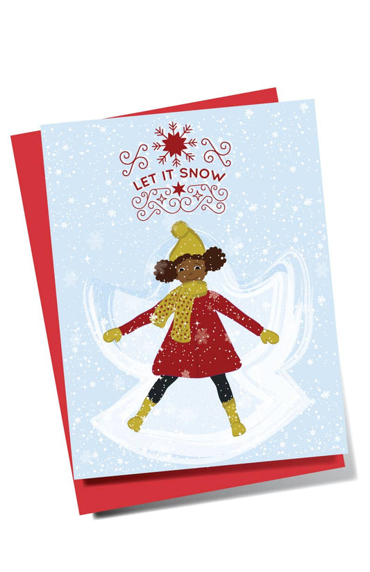 Snow Angel Christmas Holiday Card