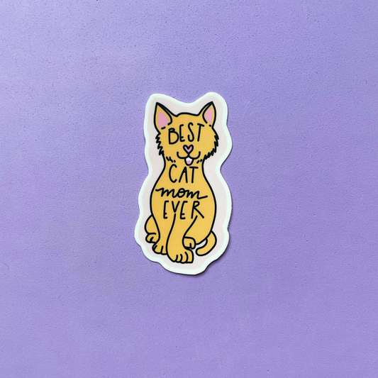 Best Cat Mom Vinyl Sticker