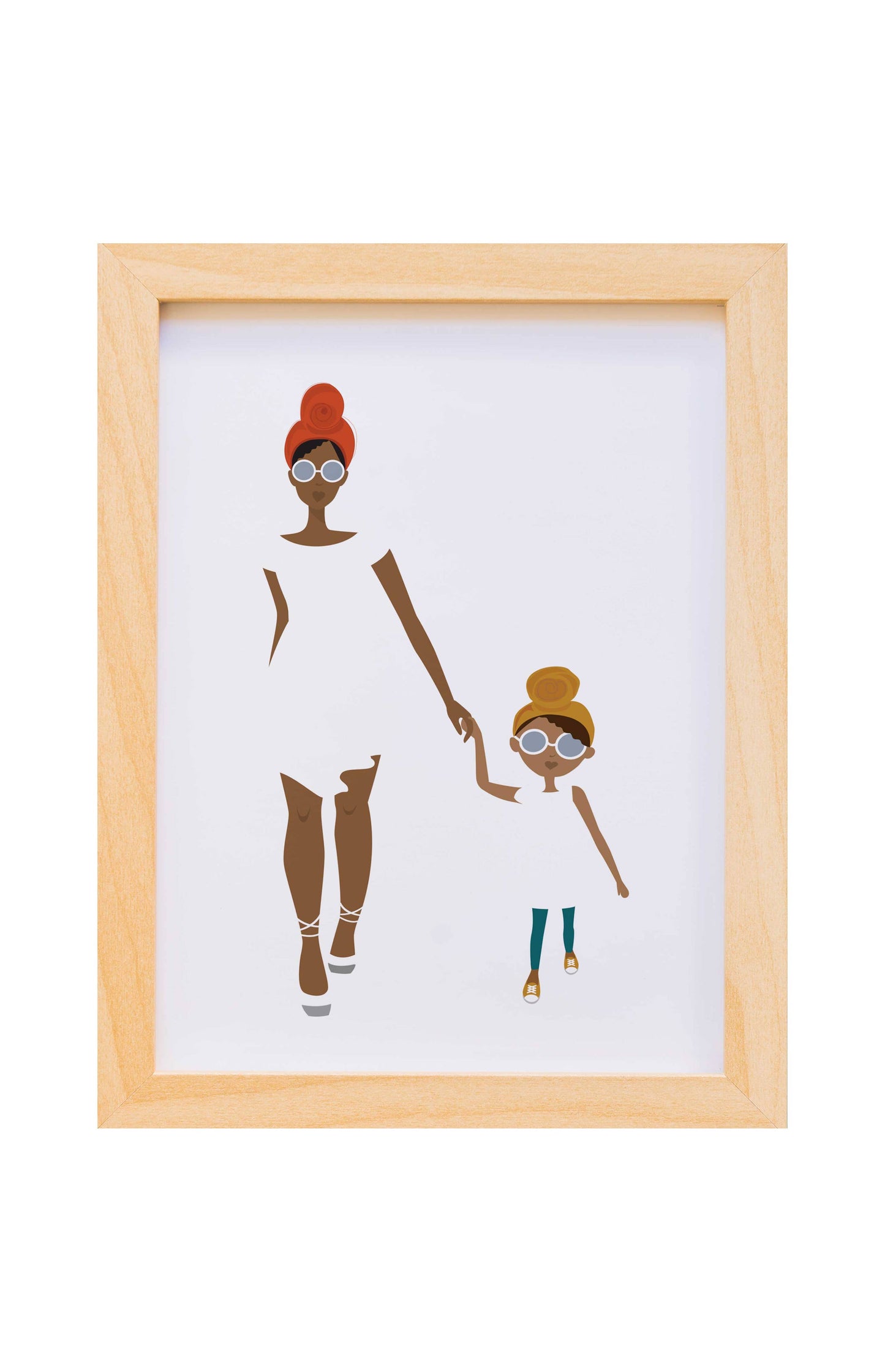 Mother + Daughter Stroll Art Print