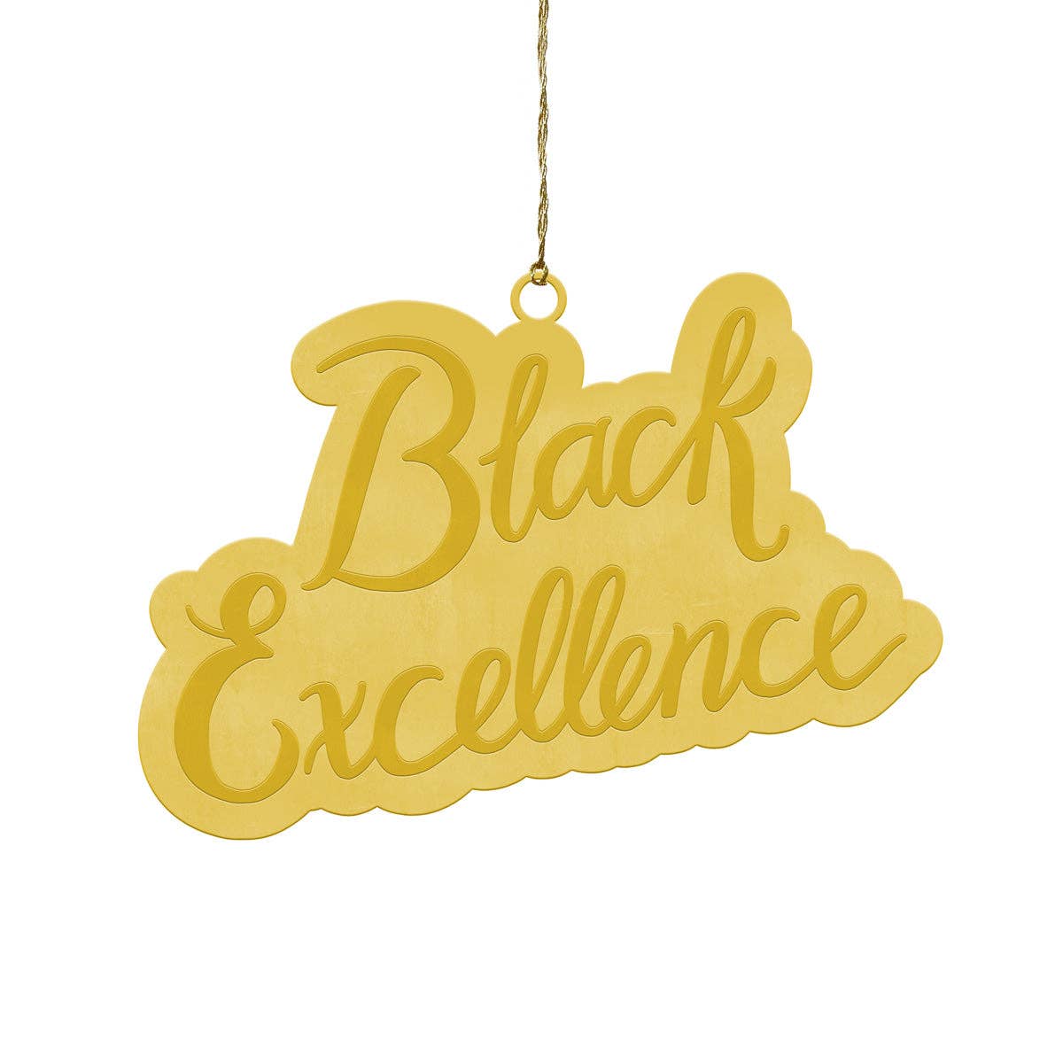 Black Excellence Brass Ornament