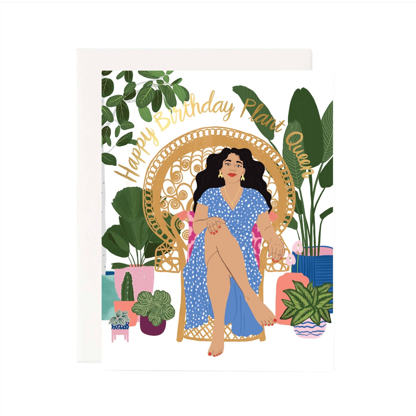 Happy Birthday Plant Queen Greeting Card