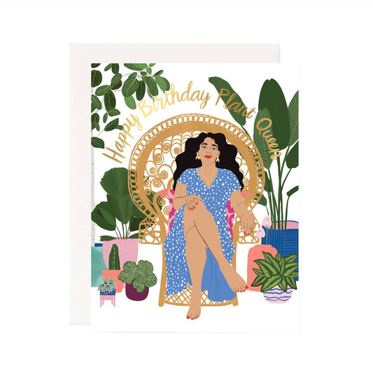 Happy Birthday Plant Queen Greeting Card
